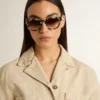 Lunettes de soleil de style Cameron avec motif écaille