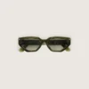 Lunettes de soleil rectangulaires Jamie avec monture effet marbre vert