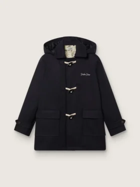 Manteau duffle-coat à capuche bleu foncé pour garçons