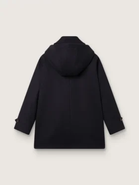 Manteau duffle-coat à capuche bleu foncé pour garçons