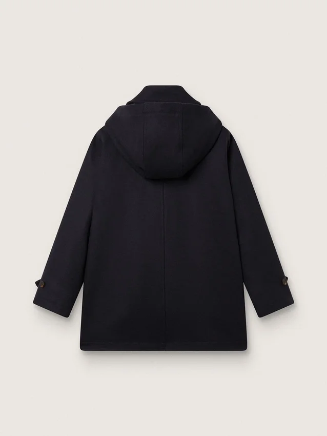 Manteau duffle-coat à capuche bleu foncé pour garçons