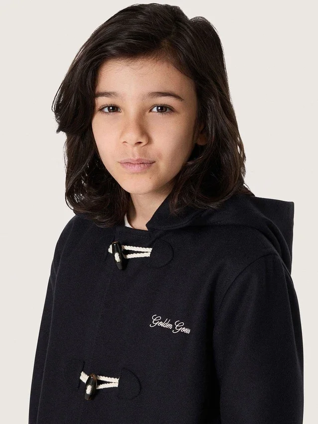 Manteau duffle-coat à capuche bleu foncé pour garçons