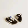 Marathon Junior en nylon noir avec étoile imprimée et languette en cuir au talon