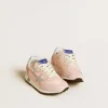 Marathon Junior en nylon rose avec étoile imprimée et languette en cuir au talon