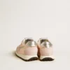 Marathon Junior en nylon rose avec étoile imprimée et languette en cuir au talon