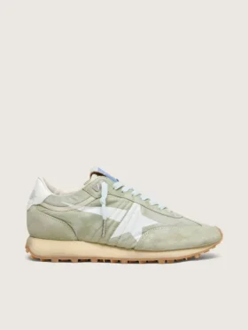 Marathon pour femme en nylon vert sauge avec étoile blanche