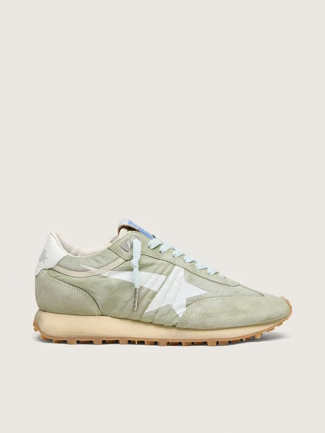 Marathon pour femme en nylon vert sauge avec étoile blanche