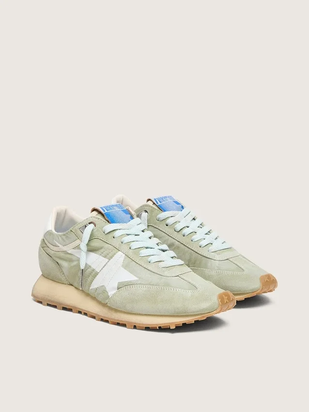 Marathon pour femme en nylon vert sauge avec étoile blanche