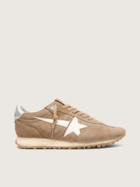 Marathon pour homme en daim tabac avec étoile blanche