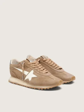 Marathon pour homme en daim tabac avec étoile blanche