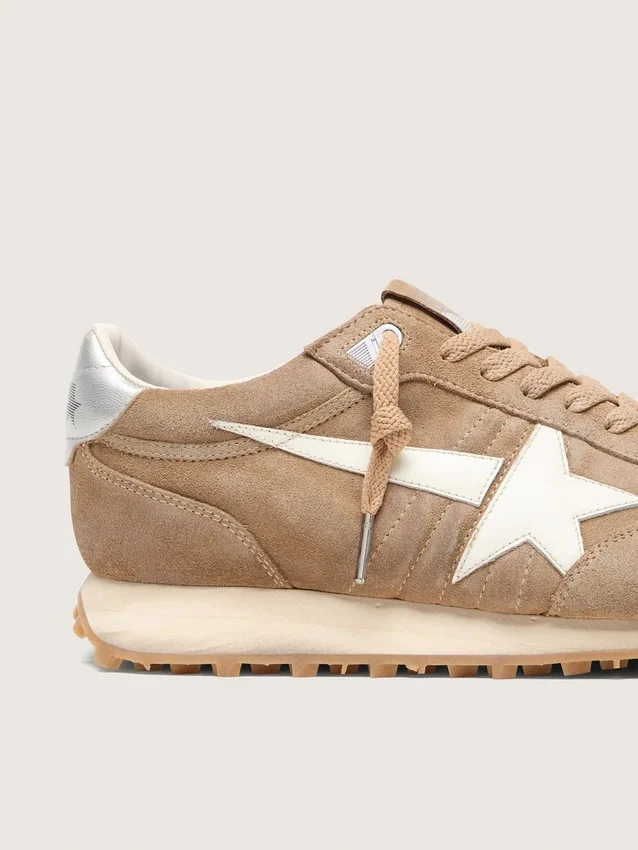 Marathon pour homme en daim tabac avec étoile blanche
