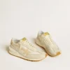 Marathon pour homme en nylon beige et cuir gris avec étoile imprimée beige