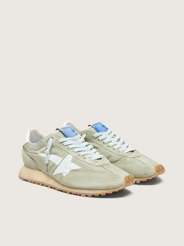 Marathon pour homme en nylon vert sauge avec étoile blanche