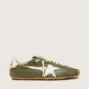 Marathon Speed pour femme en cuir vert olive avec étoile crème