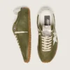 Marathon Speed pour femme en cuir vert olive avec étoile crème