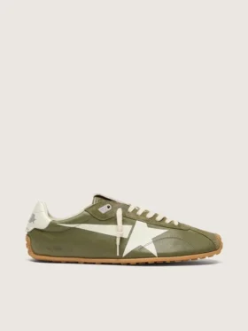 Marathon Speed pour homme en cuir vert olive avec étoile crème