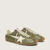 Marathon Speed pour homme en cuir vert olive avec étoile crème