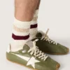 Marathon Speed pour homme en cuir vert olive avec étoile crème