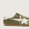 Marathon Speed pour homme en cuir vert olive avec étoile crème