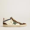 Mid Star avec étoile en cuir vert et bande en cuir bleu