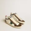 Mid Star avec étoile en cuir vert et bande en cuir bleu