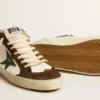 Mid Star avec étoile en cuir vert et bande en cuir bleu