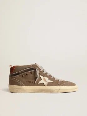 Mid Star en toile verte avec étoile en cuir et bande noire
