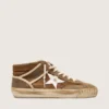 Mid Star LAB pour homme en daim couleur rouille avec étoile en cuir blanc