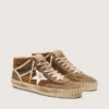 Mid Star LAB pour homme en daim couleur rouille avec étoile en cuir blanc