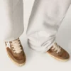 Mid Star LAB pour homme en daim couleur rouille avec étoile en cuir blanc