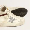 Mid Star LTD en cuir nappa blanc avec étoile pailletée argentée