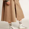 Mid Star pour femme en nappa et daim avec étoile en cuir métallisé marron clair