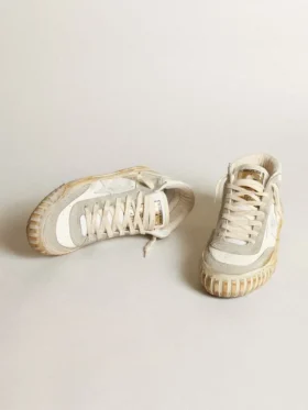 Mid Star pour homme avec empiècements en daim gris glacier et étoile blanche