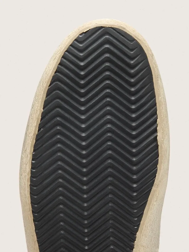 Mid Star pour homme avec étoile en cuir bleu et empiècements en daim gris tourterelle