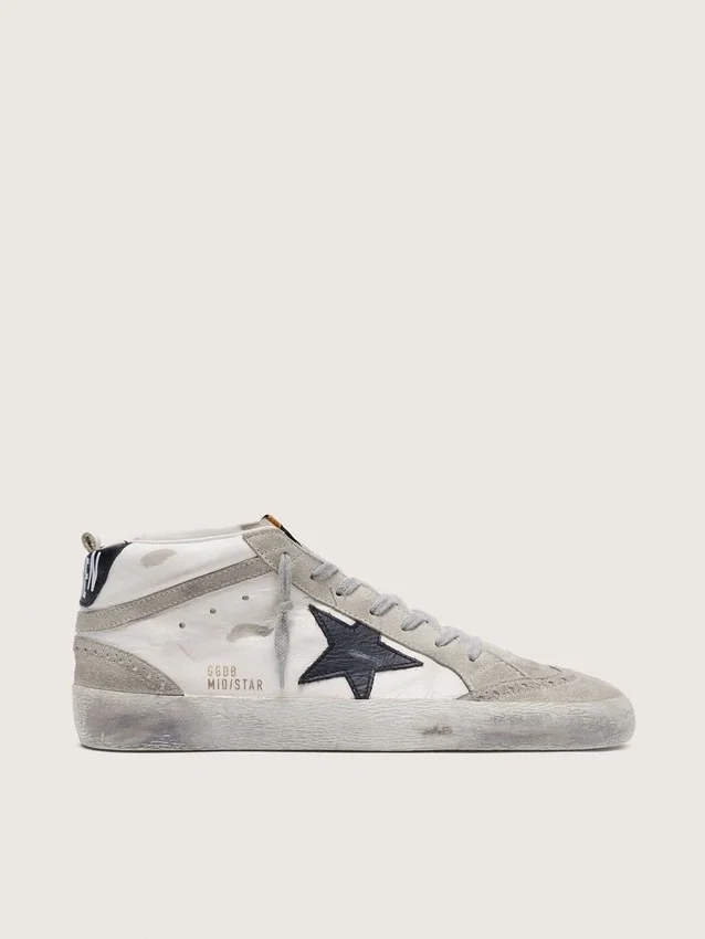 Mid Star pour homme, blanche avec étoile noire