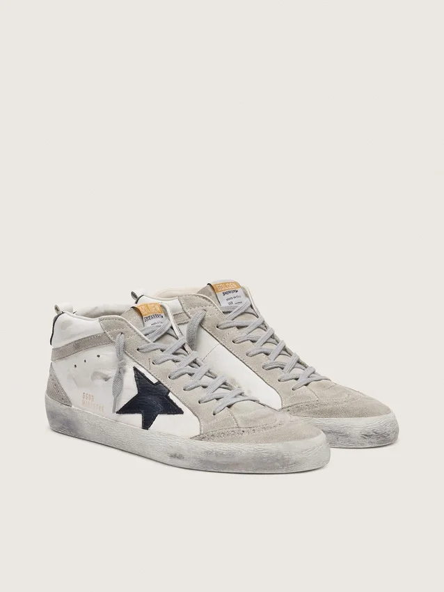 Mid Star pour homme, blanche avec étoile noire