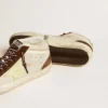 Mid Star pour homme en beige pailleté avec étoile en daim jaune et bande en coton