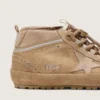 Mid Star Ski pour femme en daim caramel avec étoile en nubuck et languette de talon en daim