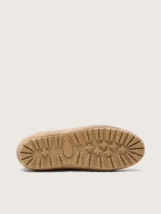 Mid Star Ski pour femme en daim caramel avec étoile en nubuck et languette de talon en daim