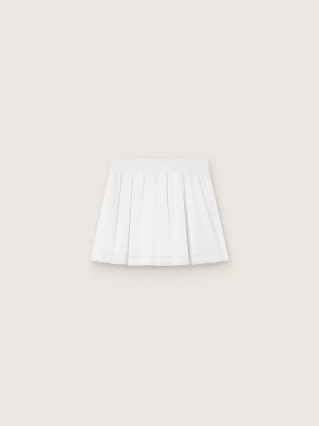 Mini-jupe de sport plissée blanche