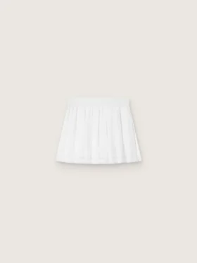 Mini-jupe de sport plissée blanche