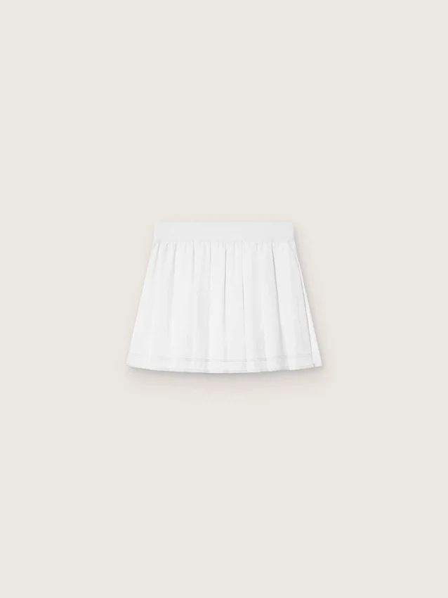 Mini-jupe de sport plissée blanche