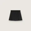 Mini-jupe de sport plissée noire