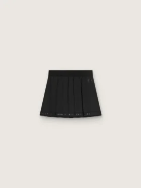 Mini-jupe de sport plissée noire