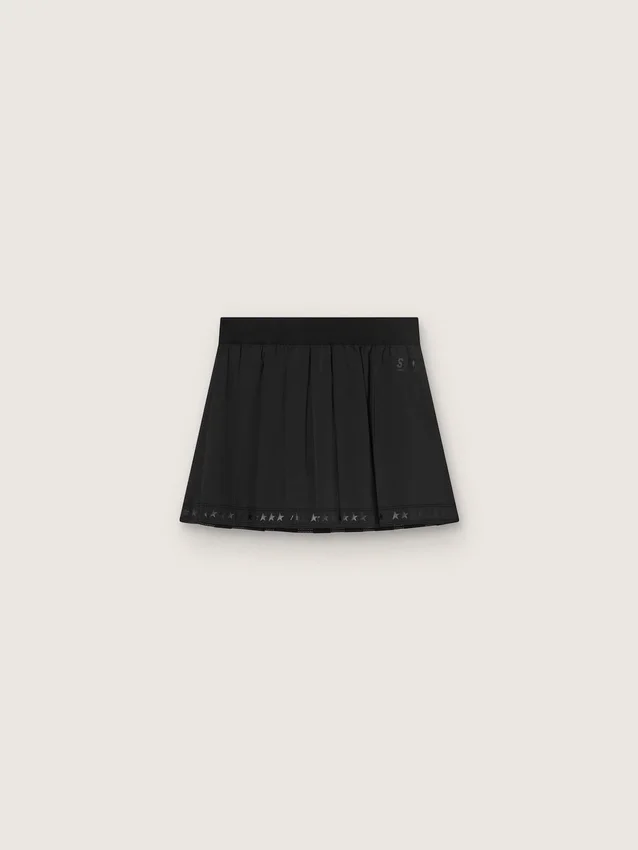 Mini-jupe de sport plissée noire