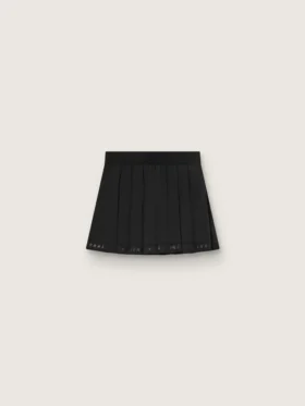 Mini-jupe de sport plissée noire