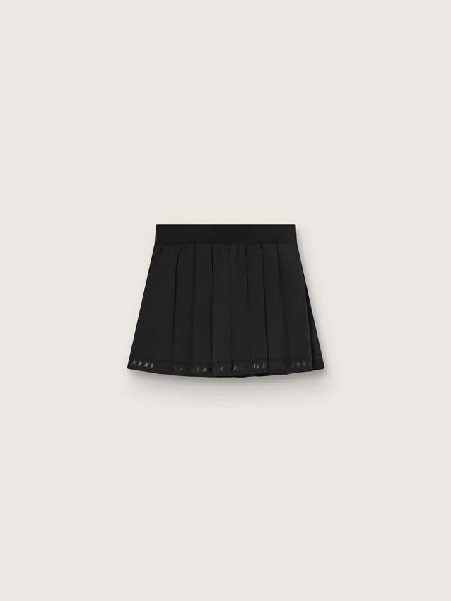 Mini-jupe de sport plissée noire
