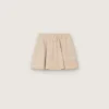 Mini-jupe Journey pour fille en gabardine de coton beige imprimée