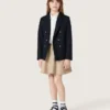 Mini-jupe Journey pour fille en gabardine de coton beige imprimée