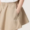 Mini-jupe Journey pour fille en gabardine de coton beige imprimée